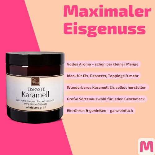 Karamell-Eispaste für leckeres aromatisches Eis » Auch zum Verfeinern von leckerem Eis, Desserts, Getränke, Macarons, Torten und vielem mehr » Inhalt 250 g – Bild 4