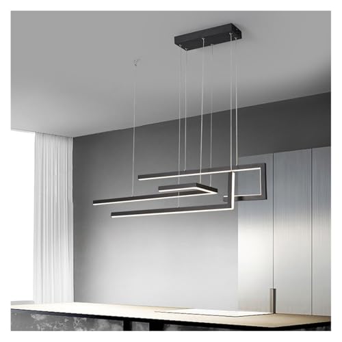 Lustre pour salle à manger et cuisine moderne en métal noir 150cm