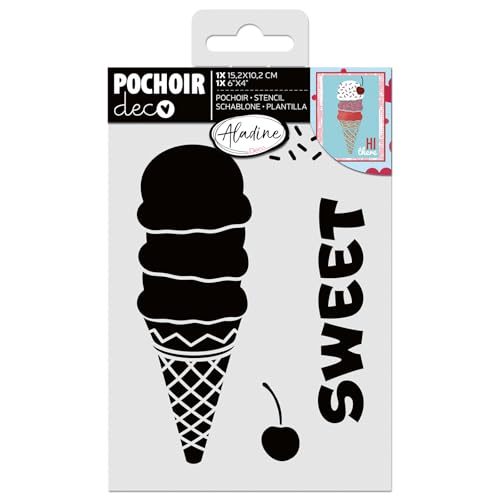 Aladine - Eisschablone 15 x 10 cm – Schablone für Dekoration aller Oberflächen – Schablone aus Filz, Malerei, Airbrush Zeichnung – Tier – 81267