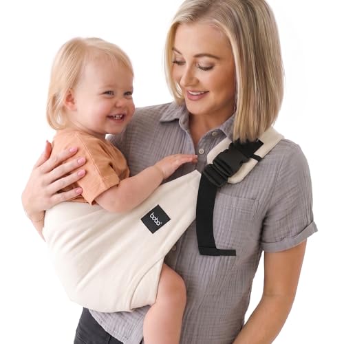 Boba Buddy Porte-Bébé Hanche - 100% Coton, Porte-Bébé Physiologique, Ergonomique avec Sangles Réglables, Boucle de Sécurité et Assise Spacieuse, avec...
