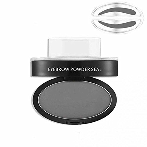 Polvo para cejas de cosméticos TOPBeauty, con sello curvo, de larga duración, para mujer, color gris
