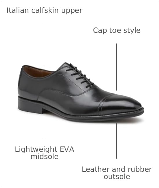 Image of Johnston & Murphy Men's Sullivan Cap Toe Lace-Up Oxford Dress Shoe