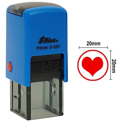 Printtoo Heart Shape Round Self Inking Stamp Cover