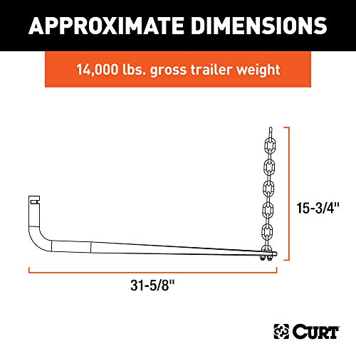 Curt 17117 Replacement Round Weight Distribution Hitch Spring Bar, 31-5/8-Inch Long, 14K , Black #TOP1