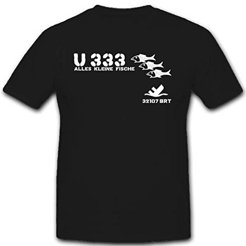 T-shirt Uboot 333 U333 noir XXXL avec emblème de bateau sous-marin