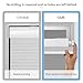 Boolegon Blackout No Drill Blinds for Windows Cellular Shades Cordless No Tools Honeycomb Pull Down Easy Install No Screws Cellular Blinds for Door, Home, Blackout-Light Gray