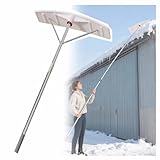 Pala de nieve telescópica para eliminar eficazmente la nieve y el hielo, herramienta multifuncional para desmalezar, raspar y limpiar techos