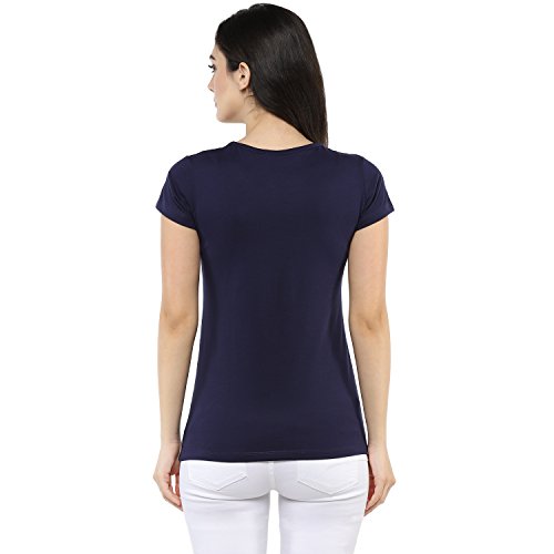 Image of Modeve Women Printed Cotton Blend Half Sleeve Round Neck T-Shirt for Summer
