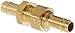 Eaton Weatherhead 1074X6 Mini-Barb CA360 Brass Fitting, Bulkhead Union, Straight, 3/8