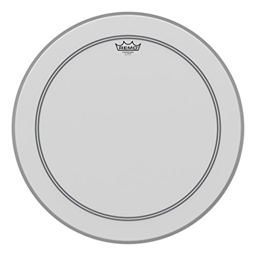 Remo P31122-C2 Coated Powerstroke 3 Bass Drum Head (22-Inch) - White Falam Patch