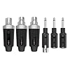 Sunydog Wireless Microphone System Wired to Wireless Microphone System XLR Transmitter and Receiver 2.4G Plug and Play 30-50m Range 8-Level Volume for Dynamic (1-to-2) #4