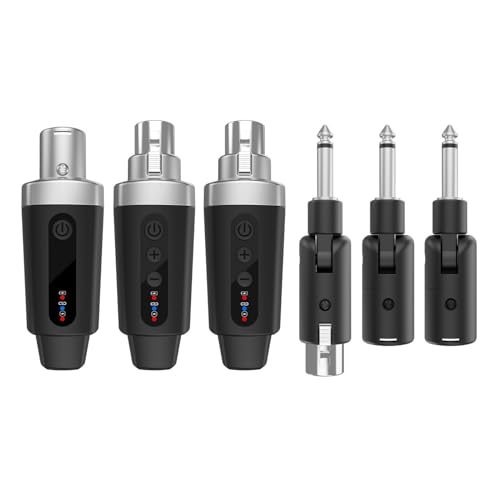 Sistema inalámbrico de micrófono Keenso, transmisor y receptor XLR inalámbricos ABS, conexión plug and play 2.4G, rango de 30 a 50 m, respuesta de frecuencia de 20 Hz a 20 kHz para conciertos y grabación en estudio (1 a 2) miniatura 2