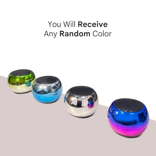 Image of TECHONTO Ultra Boost Mini Bluetooth Speaker, Portable Wireless Speaker with Heavy Bass, Metal Electroplated Design, Fast Charging, Long Battery Backup for Home, Office & Travel (Random Color)