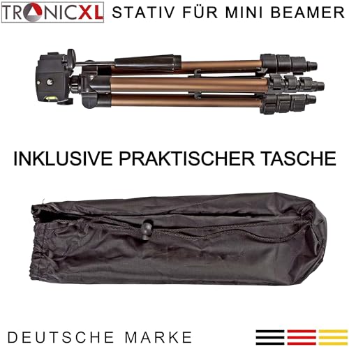 TronicXL Tripod19P Projektor Beamer Stativ Halterung Ständer 1/4 Zoll kompatibel mit I für Philips BenQ Asus Acer Epson Sony Panasonic WiMiUS TOUMEI Merisny QKK OTHA Android Aiptek