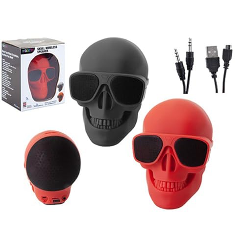 Petit haut-parleur tête de mort 2 assortis