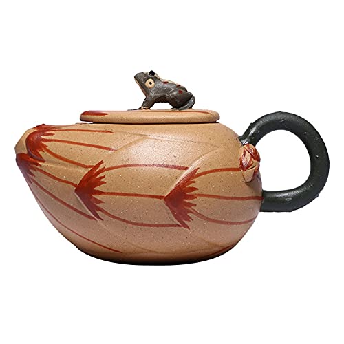 Liang baobao, Zisha Teapot 160ml ChIne Yixing Clay Frog Lotus Pot Gongfu Tea Set (Frog lotus 160ml) Liang baobao, Zisha Teapot 160ml ChIne Yixing Clay Frog Lotus Pot Gongfu Tea Set (Frog lotus 160ml)