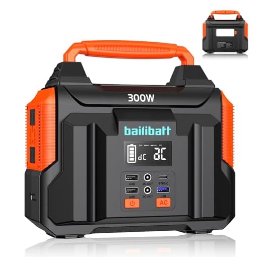 Portable Power Station 300W 257wh Lithium Battery Bailibatt Small Portable Generator for Home Use Camping Travel Emergency Hunting Outdoor, Large Power Bank with AC Outlet for Laptop