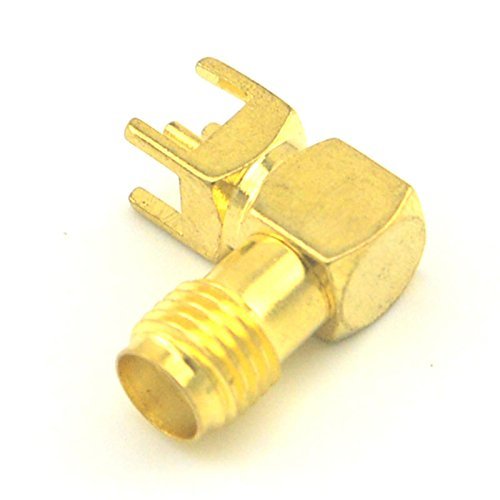 SMA Female Jack Right Angle PCB Mount Thru Hole Coaxial Connector Pack of 5 Ships from USA