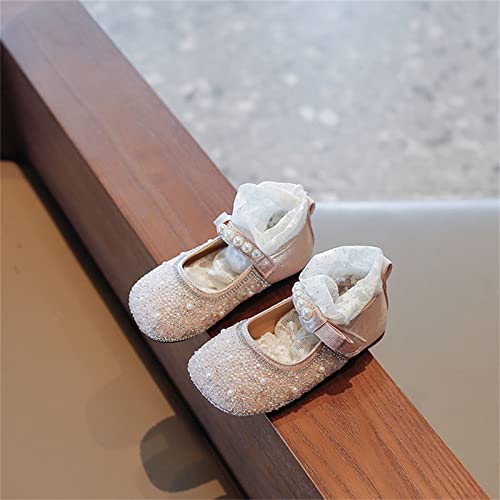 Little Girl's Adorable Princess Party Girls Dress ShoesPrincess Flower Wedding Party Dress Slip on Sandals for Toddlers4