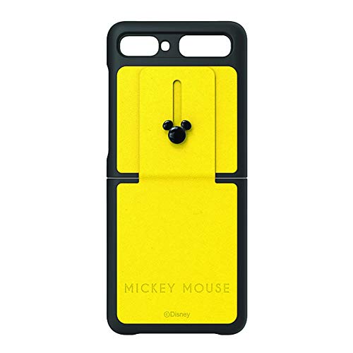 Mickey Mouse Edition Genuine Leather Shell Protective Cover Case for Samsung Galaxy Z Flip (SM-F700) (Yellow)