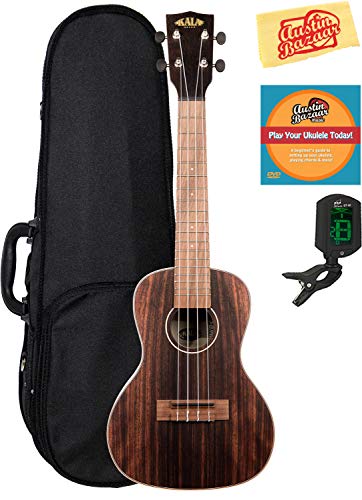 Kala KA-EBY-C Striped Ebony Concert Ukulele Bundle with Hard Case, Tuner, Austin Bazaar Instructional DVD, and Polishing… - Les Beatles, Paul McCartney, John Lennon, RIngo Starr, George Harrison Kala KA-EBY-C Striped Ebony Concert Ukulele Bundle with Hard Case, Tuner, Austin Bazaar Instructional DVD, and Polishing…