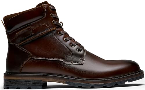 Jousen Mens Boots Casual Leather Boots for Men Chukka Fashion Men's Dress Boots3