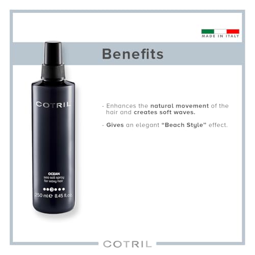 Image of COTRIL Ocean - Sea Salt Spray for Wavy Hair 250ml, Imported, The Product of Italy