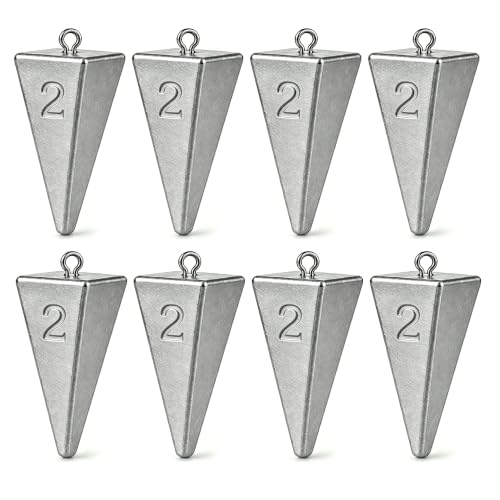 Fishing Weights Sinkers Pyramid Sinkers Surf Fishing Sinkers for Saltwater Fishing Gear Tackle 1oz 2oz 3oz 4oz 5oz 6oz 8oz 10oz 12oz 14oz 16oz