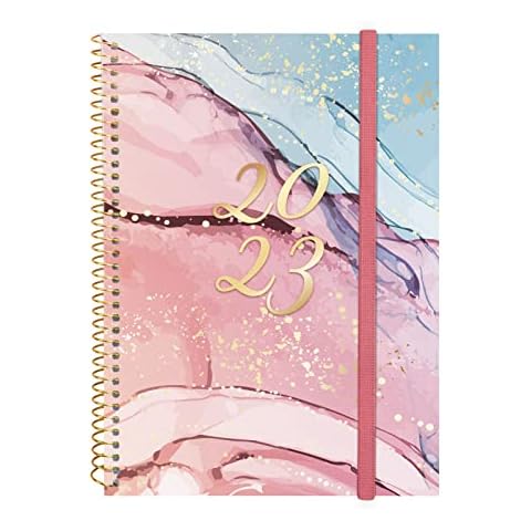 Finocam - Agenda 2023 Espiral Design Collection Week Horizontal View January 2023 - December 2023 (12 months) Goldy International Cover