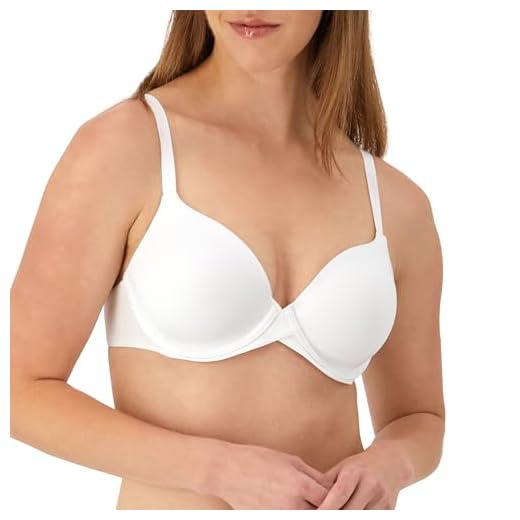 Maidenform Damen One Fabulous Fit 2.0 Tailored Demi-BH-Halbschale, Weiß, 32DD