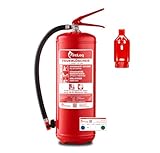 FireLoq 6L Schaum Feuerlöscher für Brandklasse AB mit 27A | 183B ergibt 9LE Dauerdruck inkl. Prüfnachweis,Wandha ...
