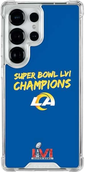 Skinit Clear Phone Case Compatible with Galaxy S25 Ultra - Officially Licensed NFL Los Angeles Rams Black & White Design