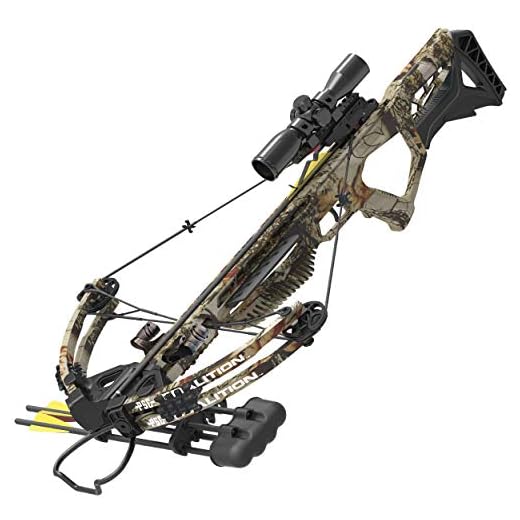 PSE ARCHERY Coalition Crossbow Package- Adjustable Stock- Dual String Stop- Up to 380 fps- 5 Bolt Quiver- Let Off 70% & More