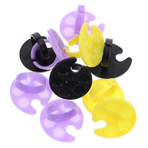 Didiseaon Nail Tool Palette 10pcs Nail Art Polish Mixing Plate Polish Glue Container Makeup Pallet Random