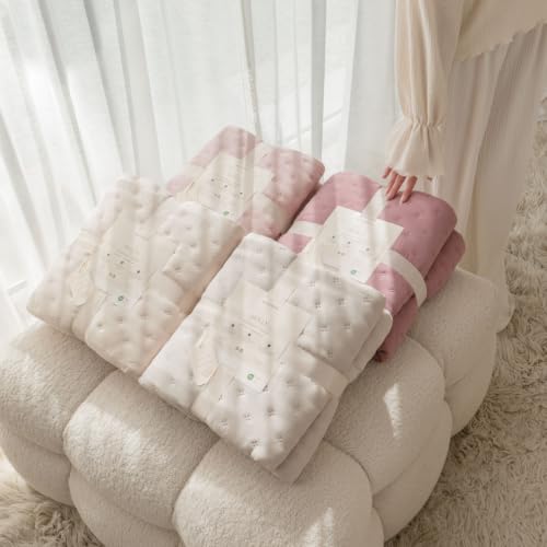 Miniatura 7 de Room99 Molly Elegante Colcha En Beige 220 X 240 Cm Manta Versátil Como Colcha Para Cama O Sofá, Ideal Como Colcha Para Cama Y Sofá