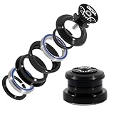 CNCLOL 1-1/8 Fahrrad-Headset, 44 mm, gewindeloses MTB-Headset, halbintegriert, konisch auf gerades Rohr, Fahrrad-Headset-Set für 3,8 cm bis 3,8 cm (1 1/8 Zoll) bis 3,8 cm (1 1/8 Zoll) konisches