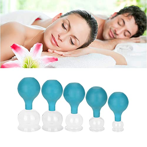 Lunata 5x Schröpfgläser aus Echtglas mit Saugball, 20-30-40-50-60 mm, Schröpfglas für eine Schröpfmassage gegen Verspannungen & Cellulite & Schmerzen - Image 4