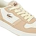 Lacoste Women's T-Clip Set Sneaker, Light Brown/Off White, 7