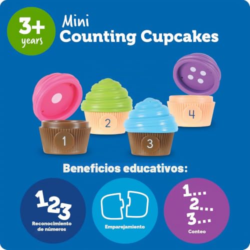 Juguete educativo para contar del 1 al 20 Learning Resources mini cupcakes 5