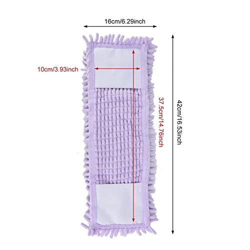 Recharges de serpillère en chenille violette pour balai à franges plates - 3