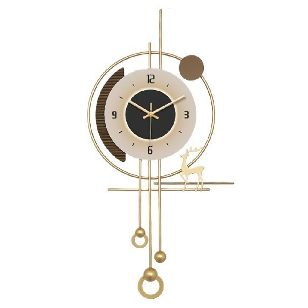 Horloge murale silencieuse moderne modèle S pour décoration de salon et restaurant