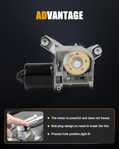Image of ROADFAR Front Windshield Wiper Motor Fit for Chevrolet for Blazer 1998-2004 | Fit For Chevrolet For S10 For GMC For Jimmy For Sonoma 1998-2004|For Isuzu|For Oldsmobile 1998-2001|Replace 12368703|3 Pins