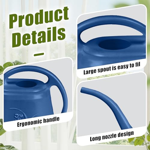 Image of Plastic Watering Can Grip -1 /2 Gallon - Blue | With Long Spout for Watering-Home Indoor and Outdoor Garden