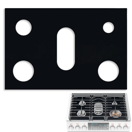 PWEOW Stove Top Covers for Gas Burners, Gas Stove Burner Liners for Samsung Stove Guard Stove Top Protector, Non-Stick and Washable, for Kitchen Cooking, Reusable