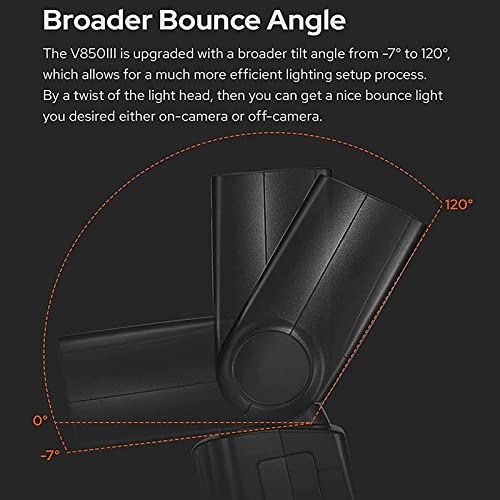 Godox V850Iii 2600Mah Li-Ion Battery Camera Flash For Canon Sony Nikon Fuji Fujifilm Olympus Panasonic Pentax Camera Flash Speedlight Speedlite,For Dslr Cameras Digital Cameras With Standard Hot Shoe #TOP3
