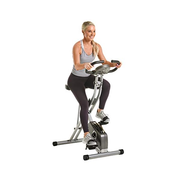 Exerpeutic Folding Exercise Bike, 8 Levels of Resistance Stationary Bike, Bluetooth tracking & Tablet Holder options available