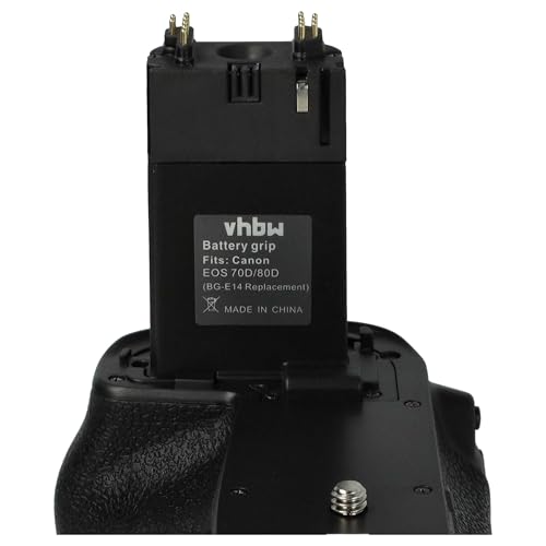 vhbw Empuñadura de batería Compatible con Canon EOS 80D, 90D, 70D cámaras réflex (DSLR), Incl. dial de Control Central - imagen 5