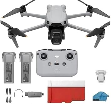 DJI Air 3S Drone with RC-N3 | 2-Battery Bundle 90-Min Total Flight | 1" CMOS 4K/60fps HDR Camera, 128GB MicroSD, 20km Video Transmission & Pro Accessories