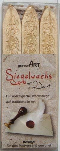 gravurARTsealing wax with wick, ivory pearl (3 sticks)