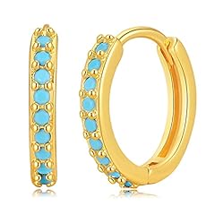 Turquoise Hoop Earrings A